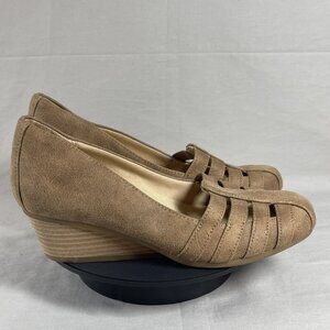 Dr. Scholl's Women's Brown Comfort For All Wedge Be Free Heels Shoe Size 6-NEW